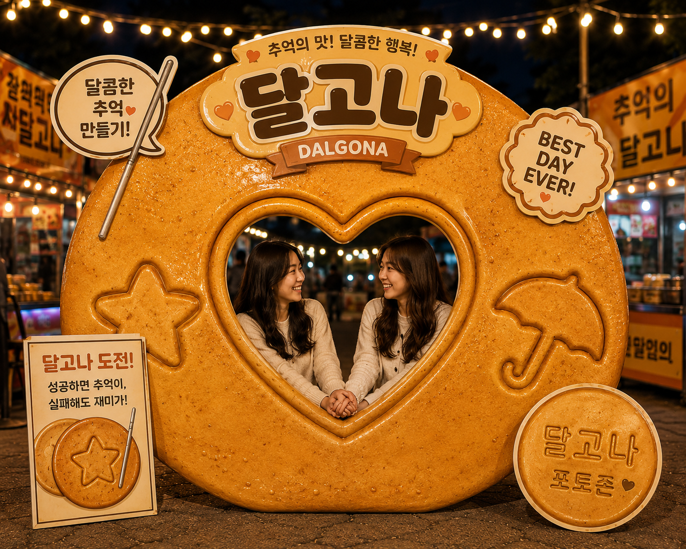 Giant Dalgona photo zone